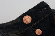 Acht Elegant Blue Washed Denim Pants - Authentic Craftsmanship