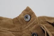 Ermanno Scervino Chic Brown Corduroy Cargo Pants