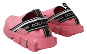 Dolce & Gabbana Pink Low Top Slip On Casual Sorrento Sneakers