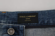 Dolce & Gabbana Stunning Tattered Denim Italian Jeans