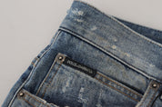 Dolce & Gabbana Stunning Tattered Denim Italian Jeans