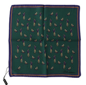 Dolce & Gabbana Elegant Green Silk Men's Square Scarf