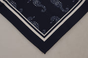 Dolce & Gabbana Elegant Blue Seahorse Silk Men's Scarf