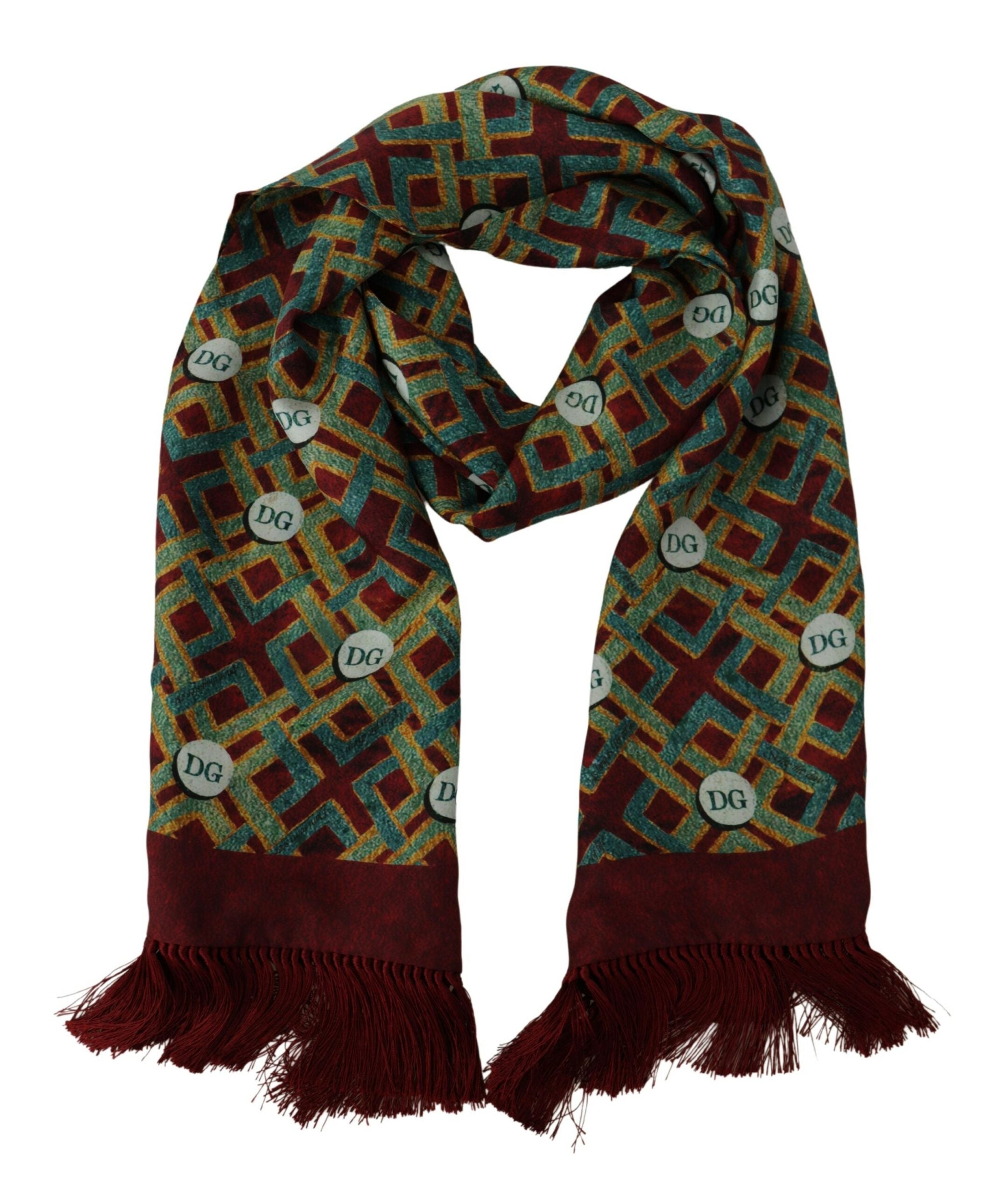 Dolce & Gabbana Elegant Multicolor Silk Men's Scarf Wrap