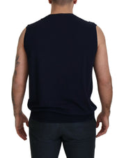 Paolo Pecora Milano Sleek Black V-Neck Sleeveless Tank