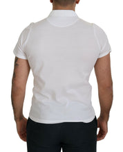 FRADI Elegant White Cotton Polo T-Shirt