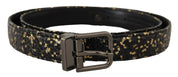 Dolce & Gabbana Elegant Italian Leather Belt with Crown Detail