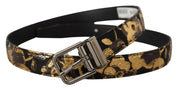 Dolce & Gabbana Multicolor Leather Belt with Black Buckle