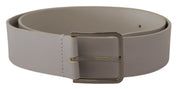 Dolce & Gabbana Elegant White Vitello Leather Belt