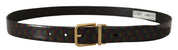 Dolce & Gabbana Elegant Vernice Leather Belt with Silver Buckle