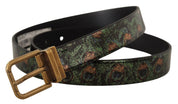 Dolce & Gabbana Elegant Black Grosgrain Leather Belt