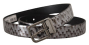 Dolce & Gabbana Sleek Italian Leather Belt in Sophisticated Gray