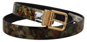 Dolce & Gabbana Elegant Leather Belt with Bronze Buckle