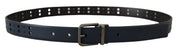 Dolce & Gabbana Elegant Blue Leather Belt with Metal Buckle