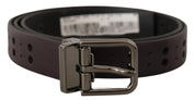 Dolce & Gabbana Burgundy Elegance Leather Belt