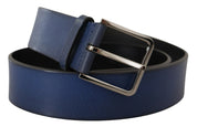 Dolce & Gabbana Elegant Italian Leather Belt in Blue