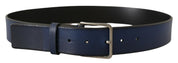 Dolce & Gabbana Elegant Italian Leather Belt in Blue