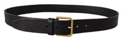 Dolce & Gabbana Elegant Leather Belt with Metal Buckle