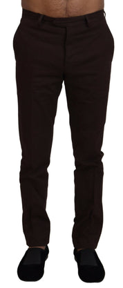 BENCIVENGA Elegant Brown Cotton Blend Trousers