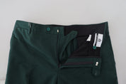 BENCIVENGA Elegant Dark Green Chino Trousers