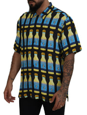 Dolce & Gabbana Multicolor Printed Viscose Casual Shirt