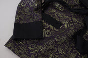 Dolce & Gabbana Gold Purple Baroque Jacket Blazer Robe