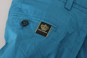 Dolce & Gabbana Blue Cotton Chinos Trousers Pants