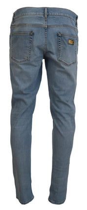 Dolce & Gabbana Elegant Slim Fit Light Blue Denim Pants