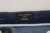 Dolce & Gabbana Chic Slim-Fit Denim Jeans in Green Wash