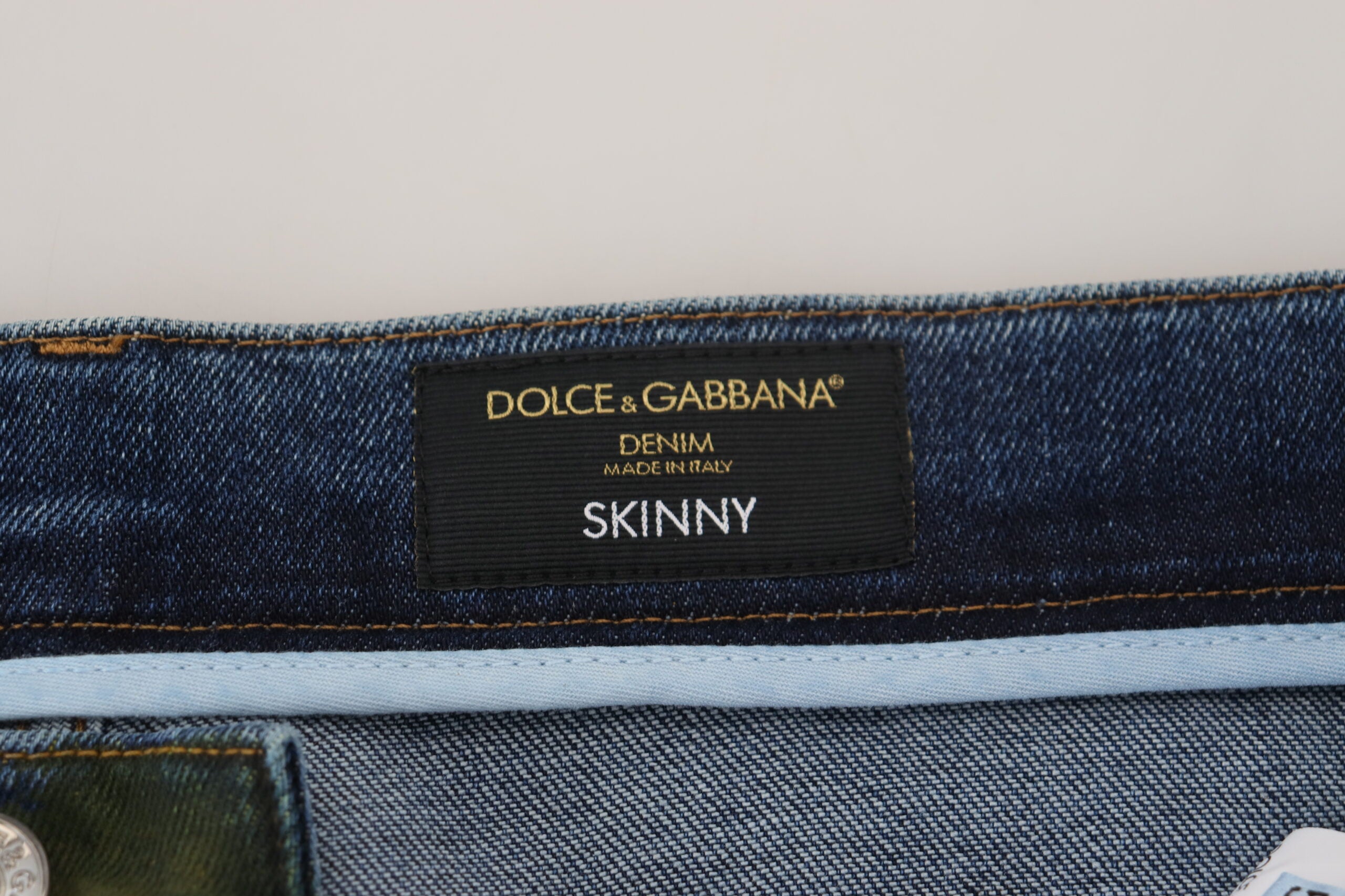 Dolce & Gabbana Chic Slim-Fit Denim Jeans in Green Wash