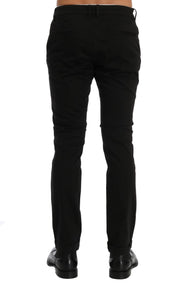 Costume National Chic Black Slim Fit Cotton Stretch Pants