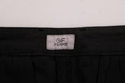 GF Ferre Elegant Slim Fit Black Cotton Trousers