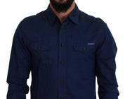 Dolce & Gabbana Elegant Blue Denim Casual Shirt