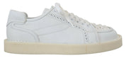 Dolce & Gabbana Elegant White Low Top Oxford Sneakers