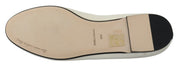 Dolce & Gabbana White Velvet Slip Ons Loafers Flats Shoes