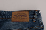 Frankie Morello Svelte Italian Denim - Slim Fit Blue Jeans