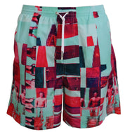 Dsquared² Multicolor Printed Swim Shorts Boxer