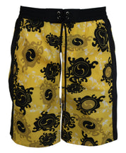 Dsquared² Yellow Block Print Swim Shorts Boxer