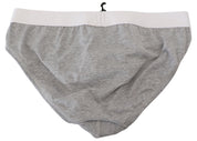 Dsquared² Elegant Gray Cotton Stretch Briefs