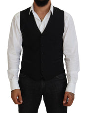 Dolce & Gabbana Elegant Black Formal Dress Vest