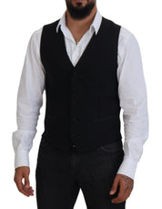 Dolce & Gabbana Elegant Black Formal Dress Vest