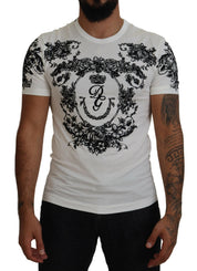 Dolce & Gabbana Elegant Floral Crown Tee