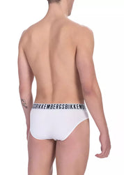 Bikkembergs White Cotton Mens Brief