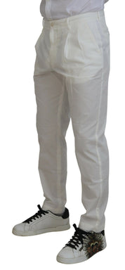 Dolce & Gabbana Elegant White Cotton Chino Pants