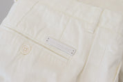 Dolce & Gabbana Elegant White Cotton Chino Pants