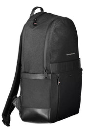 Tommy Hilfiger Black Nylon Men Backpack