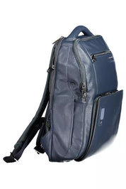 Piquadro Blue Leather Men Backpack