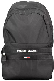 Tommy Hilfiger Black Polyester Men Backpack