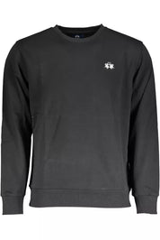 La Martina Black Cotton Men Sweater