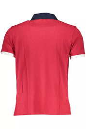 La Martina Red Cotton Men Polo